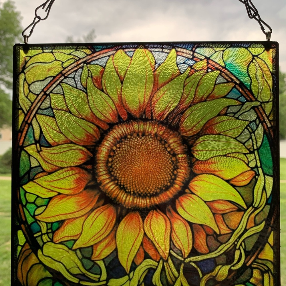 Sunflower Glass Sun Catcher